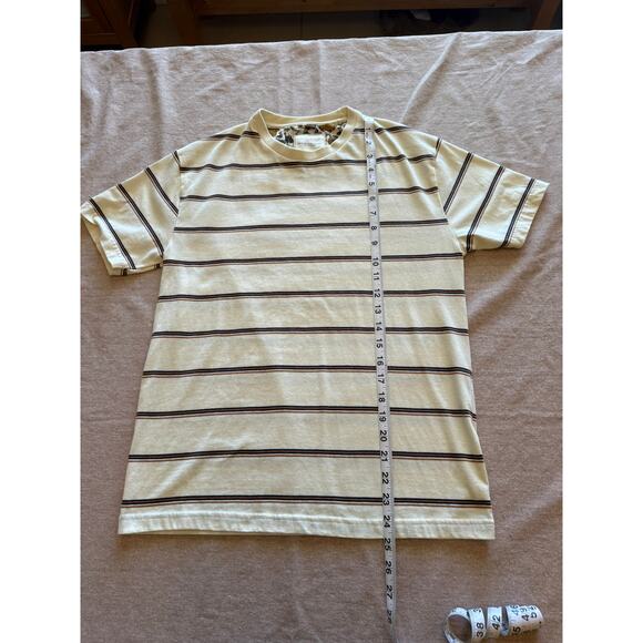 Vintage Denim & Flower Ricky Singh Cream Striped Tee Small - Picture 3 of 7